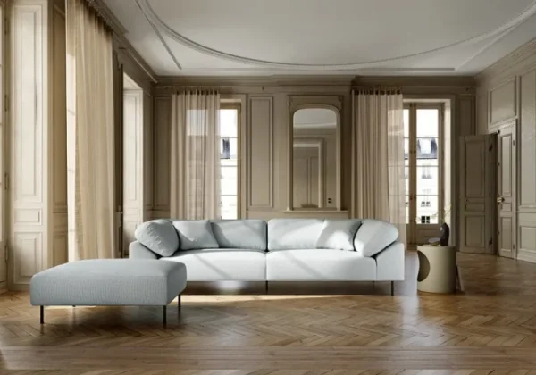TIPTOE Sofas Und Liegen-Woud Collar 3-Sitzer-Sofa, Cyber 1101 Hellgrau