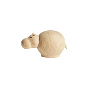 Kinder Woud Kinderzimmereinrichtung | Dekorationsgegenstände^Hibo Hippopotamus Figur, mini, Eiche