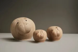 Kinder Woud Kinderzimmereinrichtung | Dekorationsgegenstände^Hibo Hippopotamus Figur, mini, Eiche