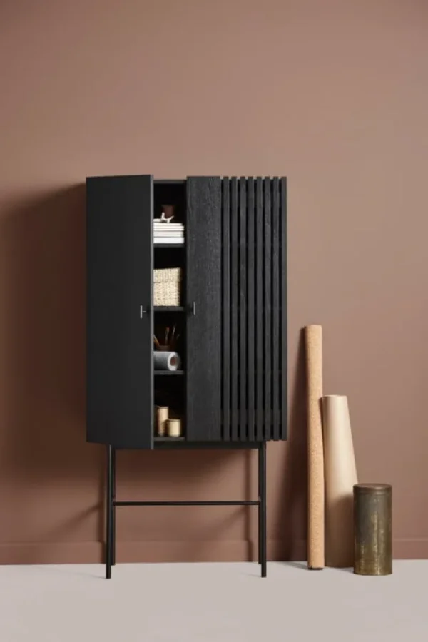 Woud Aufbewahrungsmöbel-Highboard Array, schwarz