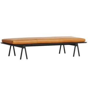 Yrju00f6 Kukkapuro Sofas Und Liegen-Woud Level-Liege, Eiche schwarz – Leder Cognac Envy