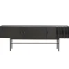 Woud Aufbewahrungsmöbel-Niedriges Array Sideboard, 150 cm, Schwarz