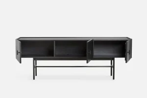 Woud Aufbewahrungsmöbel-Niedriges Array Sideboard, 150 cm, Schwarz
