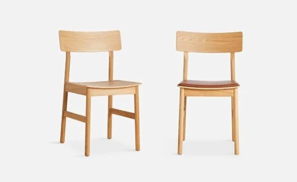 Fritz Hansen Sitzgelegenheiten-Woud Pause Esszimmerstuhl 2.0, Eiche geölt - cognacbraunes Leder