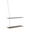 Woud Regale-Regal Stedge 80 cm, Eiche geräuchert