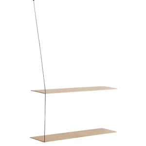 Woud Regale-Regal Stedge 80 cm, Eiche weiß pigmentiert lackiert