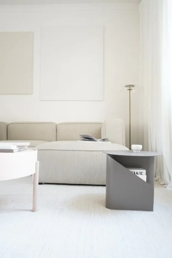 Woud Tische-Sentrum Beistelltisch, Taupe
