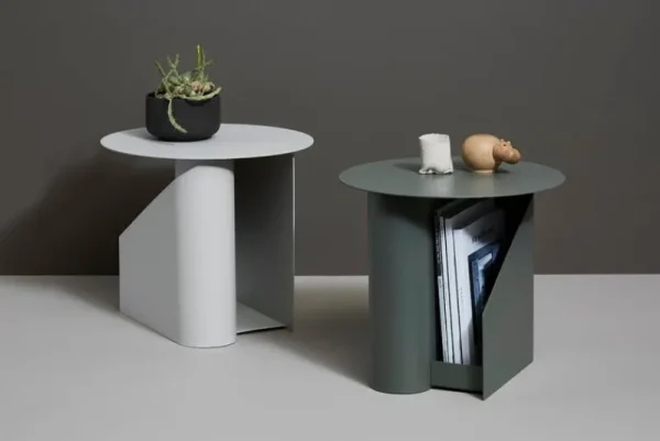 Massproductions Tische-Woud Sentrum Beistelltisch, warmes Grau