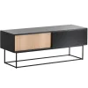 Hartu00f4 Aufbewahrungsmöbel-Woud Sideboard Virka, Low, schwarz – Eiche