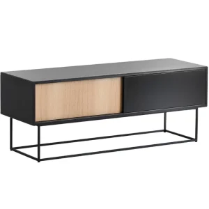 Hartu00f4 Aufbewahrungsmöbel-Woud Sideboard Virka, Low, schwarz – Eiche