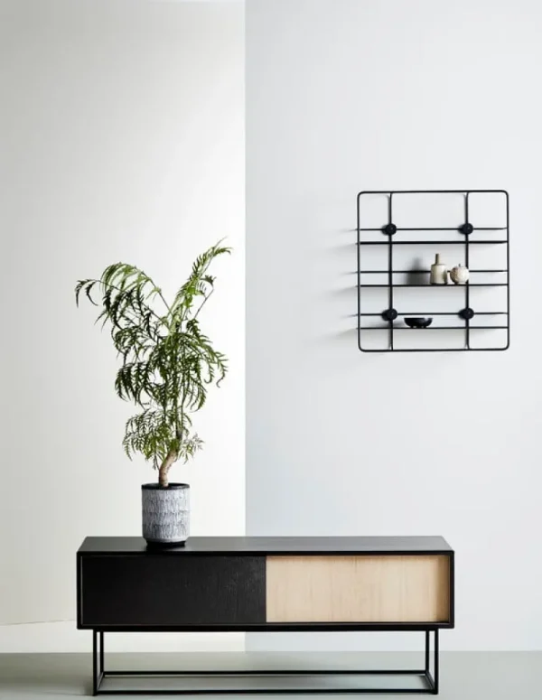 Hartu00f4 Aufbewahrungsmöbel-Woud Sideboard Virka, Low, schwarz – Eiche