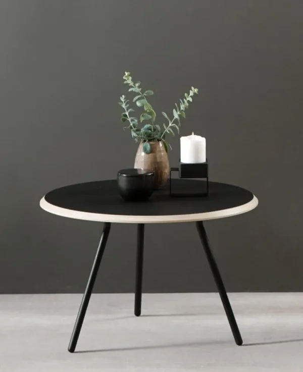 Woud Tische-Soround Couchtisch, 75 cm, anthrazitfarbenes Nanolaminat
