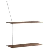 Woud Regale-Stedge Regal 60 cm, Eiche geräuchert