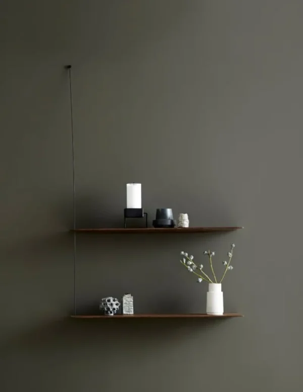 Woud Regale-Stedge Regal 60 cm, Eiche geräuchert