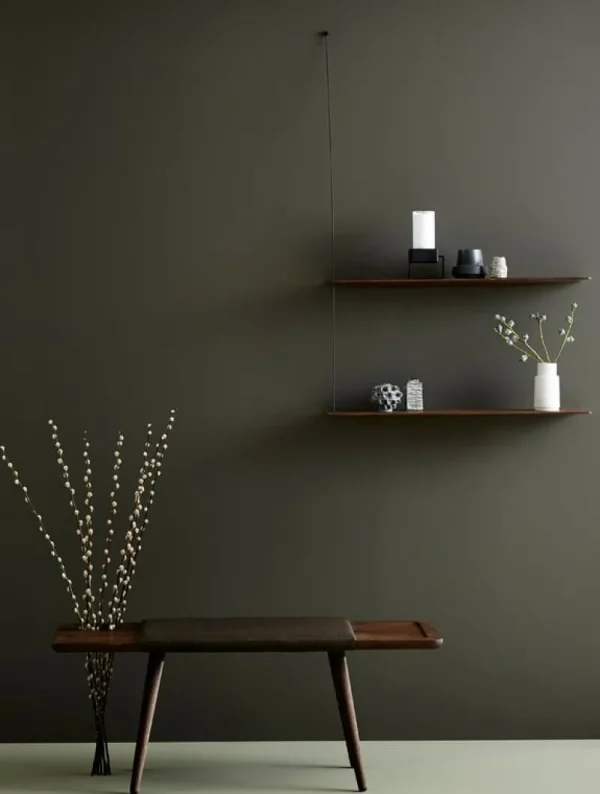Woud Regale-Stedge Regal 60 cm, Eiche geräuchert