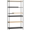 Woud Regale-Tray Regal, hoch, 1+2 Eiche/1+2 schwarz