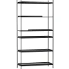 Woud Regale-Tray Regal, hoch, schwarz