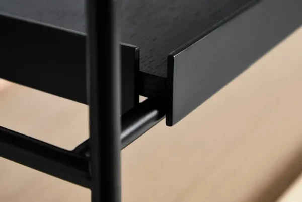Woud Regale-Tray Regal, niedrig, 1 schwarz/2 Eiche
