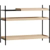 Woud Regale-Tray Regal, niedrig, Eiche
