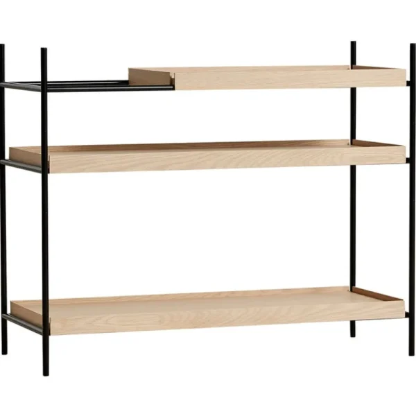 Woud Regale-Tray Regal, niedrig, Eiche