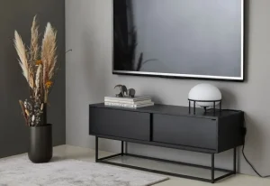 Lundia Aufbewahrungsmöbel-Woud Virka Sideboard, niedrig, Schwarz