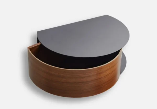 Montana Furniture Regale | Tische-Woud Wallie Wandschublade, Nussbaum - Schwarz