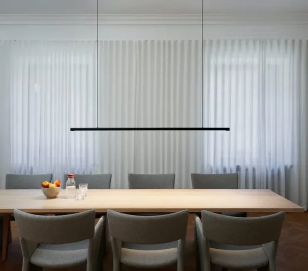 Audo Copenhagen Deckenleuchten-Wästberg w181 Linier Pendelleuchte, 3000 K, dimmbar, Schwarz