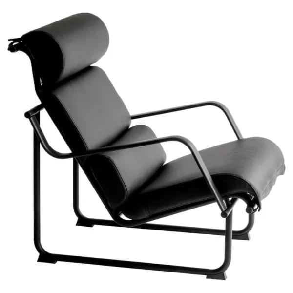 Made by Choice Sitzgelegenheiten-Yrjö Kukkapuro Remmi Loungesessel, Schwarz - schwarzes Leder