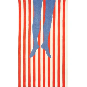 ZigZagZurich Badezimmertextilien^Legs XL Handtuch, 100 x 180 cm, mehrfarbig