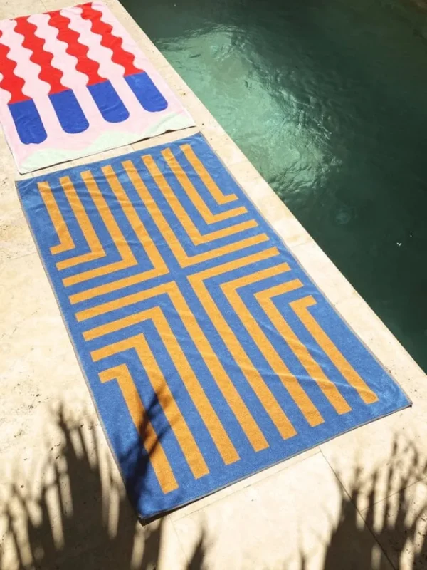 ZigZagZurich Badezimmertextilien^Santa Monica XL Handtuch, 100 x 180 cm, mehrfarbig